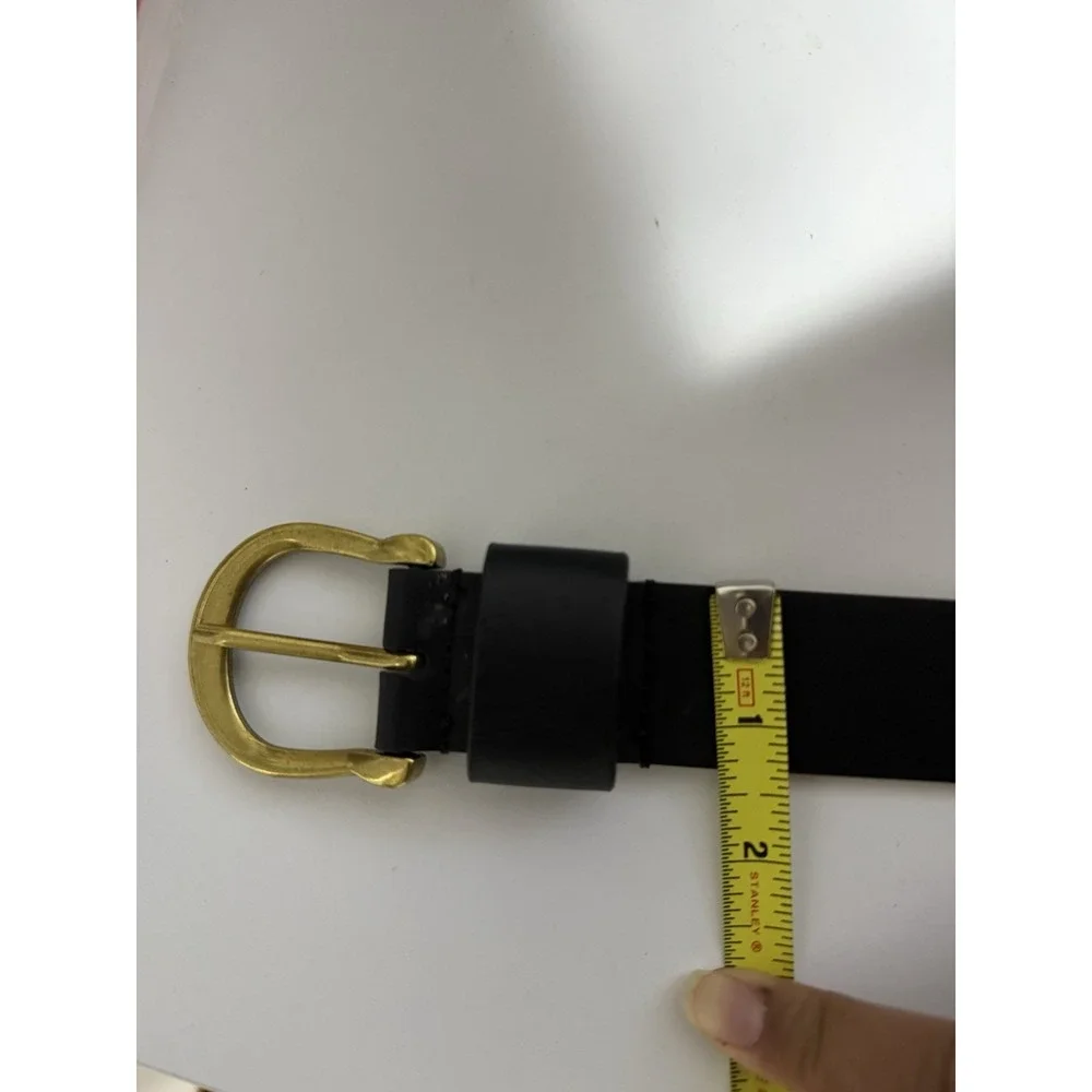 Black Leather Belt Size S 37.5